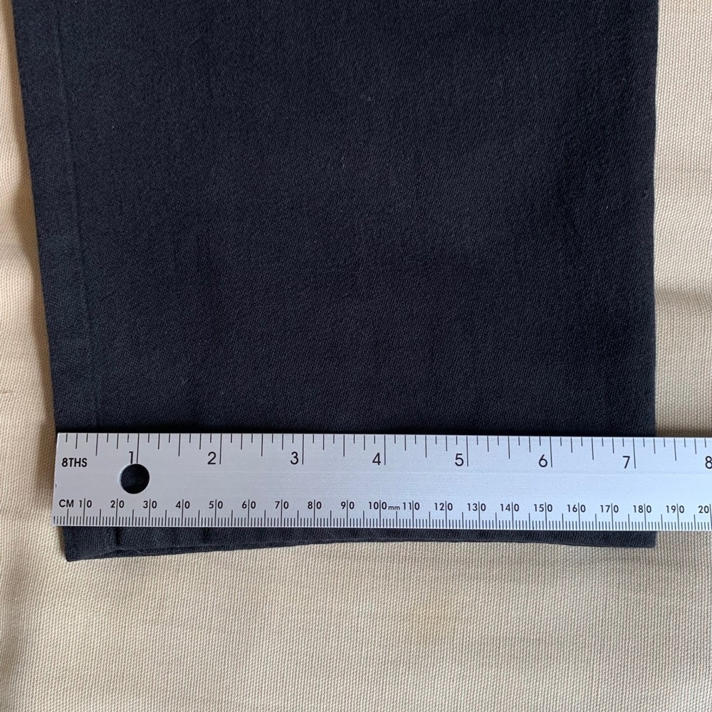 EILEEN FISHER Black Organic Cotton Straight Leg Ankle Pants Womens L Minimalist - Picture 12 of 13